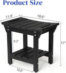 Waterproof Shower Bench, Poly Lumber Shower Stool for Shaving Legs, Shower Chair Seat with Storage Shelf and Handles, Bathroom Bench for Inside Shower, Non-Slip (Black) by TinyTreasures Baby Boutique