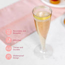 Prestee Set of 24 Plastic Champagne Flutes with Gold Rim - 4.5 oz - Shatterproof Disposable Glasses for Weddings, Cocktail Parties, and Outdoor Celebrations by CozyNest Decor