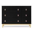 GAP babyGap Legacy 6 Drawer Dresser with Leather Pulls and Interlocking Drawers - Greenguard Gold Certified, Ebony/Natural by TinyTreasures Baby Boutique