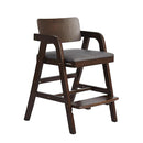Solid Wood high Chairs for Toddlers,High Chair Grows with Kid for Dining, Study Chair for Children, Walnut Color by TinyTreasures Baby Boutique