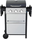 3-Burner Propane Gas BBQ Grill, 25,650 BTU Output, Wire Enamel Cooking Grids, Foldable Side Table, Stainless Steel Outdoor Grill for Patio and Backyard by GreenHaven Gardens