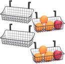 LeleCAT Cabinet Door Organizer Basket with hook Grid Storage Basket, Hang it behind a door or on a railing,BLack,4 Pack by CozyNest Decor
