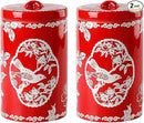 Porlien Bird Porcelain 15-ounce Canisters Set of 2, Food Storage Containers with Lid for Coffee Beans, Tea, Condiments & Nuts, Gifts for Mothers'Day by CozyNest Decor
