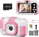 Kids Camera, SUZIYO Children Digital Selfie Video Camcorder 1080P Dual Lens 2.4 Inch HD, Birthday Christmas Electronic Gifts Toys for Age 3-9 Years Old Toddlers Girls Boys with 32G TF Card,Pink by TinyTreasures Baby Boutique