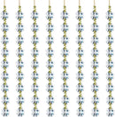 12.5 FT Crystal Glass Strand, Garland Octagon Beads Chandelier Crystal Prism Replacement for Hanging Clear with Golden Clips by GreenHaven Gardens