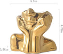 Gold Ceramic Human Face Decorative Vase - Shy Posture Modern Art Desktop Display for Bookshelf, Living Room, Office, Bedroom by GreenHaven Gardens