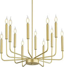 Modern Gold Farmhouse Chandeliers, 12-Light Industrial Metal Chandelier Lighting, Classic Candle Hanging Pendant Light Fixtures for Kitchen, Dining Room, Living Room, Entryway by CozyNest Decor