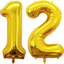 GOER Number 12 Balloons for 12th Birthday Sweet 12 Party Decorations,42 Inch Jumbo Foil Helium 21 Balloons for 21st Birthday Party Decoration (Gold) by TinyTreasures Baby Boutique