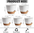 5Pack Self Watering Plant Pots for Lazy People, 7/6.5/6/5.5/5 Inch,White Plastic Self Watering Planter for All Houseplants,Succulent, African Violets,Snake Plants, Flowers and Cactus by GreenHaven Gardens