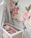 Bed Canopy with Frills Reading Nook Game Tent for Kids Boho Hanging Net Play Room Decor(Light Grey) by TinyTreasures Baby Boutique