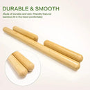 3PCS 100% Natural Solid Bamboo Massage Sticks,GuaSha Bamboo Massage Rollers for Back,Legs,Full Body,Deeply Deep Tissue Massage,Muscle Relax,Body Shaping,Portable Therapy Set(with Storage Bag) by CozyNest Decor