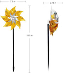 Hausse 10 Pack Reflective Pinwheels with Stakes, Extra Sparkly Pin Wheel for Garden Decor, Bird Repellent Devices Deterrent to Scare Birds Away from Yard Patio Farm, Golden by CozyNest Decor