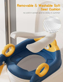 Potty Training Seat, Toddler Toilet Seat With Steps, 2 In 1 Toddler Potty Training Toilet With Splash Guard, Anti-Slip Step Stool Soft Mat, Adjust High Potty Seats For Toddlers Kids Boys Girls by TinyTreasures Baby Boutique