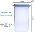 BopTop (1pc - 5lb Flour) Airtight Food Storage Container – Mechanical Silicone Seal Canister - BPA-Free - 4.2Qt by TinyTreasures Baby Boutique