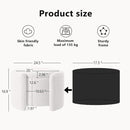 Furniliving Upholstered Button Tufted Round Ottoman, Ottoman with Storage, Teddy Footrest Stool, Removable Lid Convenient Footstools, Bedroom Ottomans with Storage for Vanity, Living Room, White by CozyNest Decor
