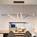 Modern Ceiling Chandelier Light, Anti Flicker Pendant Lamp with Remote Control Dimmable 3 Color Mode & Brightness (Warm Cool Neutral Light) for Kitchen Bar by CozyNest Decor
