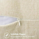 MIULEE Pack of 2 Christmas Pillow Covers 16x16 Inch Cream White Farmhouse Decorative Throw Pillow Covers with Stitched Edge Soft Chenille Solid Dyed Couch Pillow Covers for Sofa Bed Living Room by CozyNest Decor
