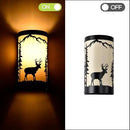 Wall Light Fixtures,Deer Cream White Parchment Rustic Wall Sconces,Farmhouse E26 Base Wall Sconce Light,Industrial Metal Black Sconce,Wall Lamps for Bedroom,Living Room,Hallway,Stairway by CozyNest Decor