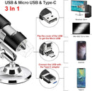 Digital USB Microscope Camera, 40X to 1000X, with Metal Stand & Carrying Case, Compatible with Android, Windows, Linux, Mac, Portable for Kids, Students, Adults by TinyTreasures Baby Boutique