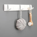 Folding Coat Hooks, Wall Mounted Coat Rack with 5 Retractable Hooks, Heavy Duty Towel Rack for Bathroom Wall Hook for Hanging Clothes Bathrobe, Stainless Steel Coat Hanger for Entryway(White) by CozyNest Decor