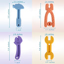 Fu Store 4 Pack Soft Silicone Teething Toys for 0-12 Months 6-24 Months Toddlers Infant Hammer Spanner Wrench Pliers Tools Shape Baby Teethers Relief Soothe Babies Gums Set by TinyTreasures Baby Boutique