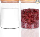 Set of 2 Large Glass Food Storage jar, 100 FL OZ (3000ml) Glass Flour Canister with Airtight Bamboo Lids for Kitchen Corner, BPA-Free Flour Container for Sugar, Ground Coffee, Rice and Dry Food by CozyNest Decor