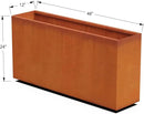 Tall Corten Steel Planter Box – 48x24 Inch Large Rectangular Planter for Outdoor Privacy & Patios | Heavy Duty Metal | Made in USA, Fully Assembled by GreenHaven Gardens