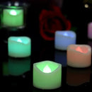 CANDLE CHOICE Color Changing Battery Operated Flameless Tea Lights Bright Flickering LED Tealight Votive Candles Wedding Party Table Centerpieces Halloween Christmas Decorations Batteries Incl 24 Pack by GreenHaven Gardens