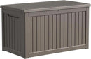 230 Gallon Resin Deck Box, Lockable Patio Outdoor Storage Box for Furniture, Garden Tools and Tools Storage, Waterproof Outside Storage Boxes - Grey by CozyNest Decor