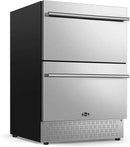 Tylza 24 Inch Under Counter Drawer Fridge, Built-in Beverage Refrigerator for Home and Commercial Use, Stainless Steel Door, Fast Cooling, Low Noise, 37-65 °F by CozyNest Decor