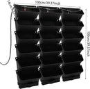 18 Pots Self-Watering Wall-Mounted Planter, 39.4”L x 39.4”H Vertical Wall Planter Self Watering Stackable Planters Vertical Garden Wall Garden Planter Outdoor Indoor for Herbs Flowers Strawberries by CozyNest Decor
