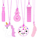Chew Necklaces for Sensory Girls, Chewy Necklace Sensory Toys for Kids with Autism, ADHD,SPD, Chewing, Teething or Special Needs, Oral Sensory Chew Toys for Kids Adult Reduce Anxiety Fidgeting by TinyTreasures Baby Boutique