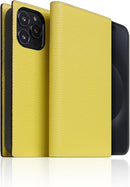D8 Neon Full Grain Leather Wallet Case for iPhone 15 Pro Max - [2-in-1] Handcrafted Detachable Diary Style with Magnetic MagSafe Back Cover, Gift Box Included (Lemon) by TinyTreasures Baby Boutique