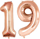 GOER Number 19 Balloons for 19th Birthday Sweet 19 Party Decorations,42 Inch Jumbo Foil Helium 91 Balloons for 91st Birthday Party Decoration (Champagne Gold) by TinyTreasures Baby Boutique