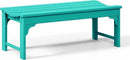 WestinTrends Malibu Outdoor Bench, All Weather Resistant Poly Lumber Backless Patio Garden Bench, Adirondack Curved Bench Seat for Comfort, Turquoise by GreenHaven Gardens