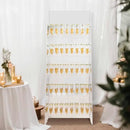 Tableclothsfactory Silver Mirror Finish 5-Tier Wine Glass Stemware Rack, 40 Champagne Flute Holder Foam Board Wall Stand - 5ft by CozyNest Decor