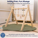 Wossen® Wooden Baby Play Gym Set and PlayTent Cover, Naturel Baby Gym, Reliable Toys, Ergonomic and Multipurpose Use, Mat and Play Tent Cover, Newborn Gift for Baby Girl and Boy by TinyTreasures Baby Boutique