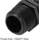 uxcell Barb Drip Pipe Connector 1/2 BSPT Male Thread 16PE Hose Fitting for Garden Agricultural Irrigation System, Plastic 25pcs by GreenHaven Gardens