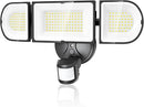 Olafus 180W Motion Sensor Outdoor Lights, 18000lm Dusk to Dawn LED Flood Lights Outdoor Wired, 6500K Daylight Motion Lights for Outside, IP65 Waterproof Exterior Security Light, Black by GreenHaven Gardens
