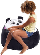 Posh Creations Cute Soft and Comfy Bean Bag Chair for Kids, Animal - Panda by TinyTreasures Baby Boutique