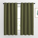 NICETOWN Blackout Olive Green Curtains 63 inches Long, Functional Blackout Window Treatments Thermal Drapes Privacy Assured for Bedroom, 2 Panels, W52 x L63 by TinyTreasures Baby Boutique