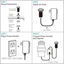 BESTILL Garbage Disposal Sink Top Air Switch Kit with Single Outlet, Matte Black 3.6" Long Push Button with Brass Cover, UL Listed, Compatible with all Garbage Disposals by CozyNest Decor