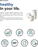 LE TAUCI Coffee Mugs 12 oz, Ceramic Mug Set, Housewarming Wedding Present, Coffee Cups for Latte, Hot Tea, Cappuccino, Mocha, Cocoa - Set of 4, Arctic White by CozyNest Decor