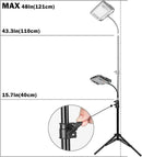 LBW Grow Light with Stand, Full Spectrum 150W LED Floor Plant Light for Indoor Plants, Grow Lamp with On/Off Switch, Adjustable Tripod Stand 15-48 inches by GreenHaven Gardens