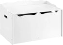 Amazon Basics Kids Toy Box, Wooden Organizer Storage Chest,White, 30" x 18" x 19" by CozyNest Decor