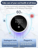 Upgraded UV Toothbrush Cleaner Holder Wall Mounted, Temracha Razor Electric Toothbrush Holder for Bathroom, LED Smart Screen, with Auto-Inductive Cover, Cleaning and 60-Degree Drying, for Home, Travel by CozyNest Decor