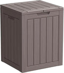 28 Gallon Resin Deck Box, Lockable Outdoor Storage Box for Patio Cushions Storage Furniture,Garden Tools, Pool Supplies, Weatherproof and UV Resistant (Grey) by GreenHaven Gardens