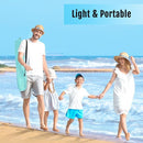 WhiteFang Deluxe Pop Up Beach Tent Sun Shade Shelter for 3-4/5-6 Person, UV Protection, Extendable Floor with 3 Ventilating Windows Plus Carrying Bag, Stakes, and Guy Lines by TinyTreasures Baby Boutique
