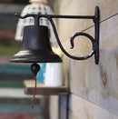 NACH Rustic Cast Iron Doorbell, Large Door Bells for Homes, Kitchen Door Bell, Dinner Bell, Black Doorbell, 19.3 x 11.8 x 13 Inches, JS-90-098 by GreenHaven Gardens