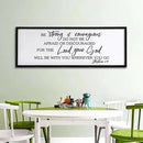 Be Strong And Courageous Sign Bible Verse Framed Wall Art, 32''×12'' Rustic Religious Christian Proverbs 3:5-6 Sign, Horizontal Holy Inspirational Catholic Scripture Decor by CozyNest Decor